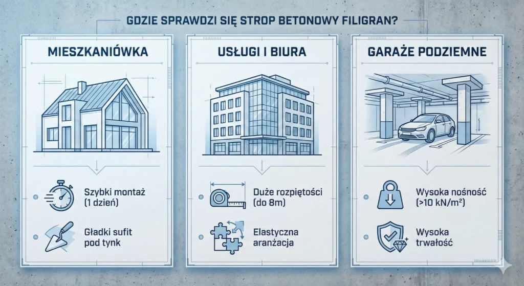 Strop betonowy filigran